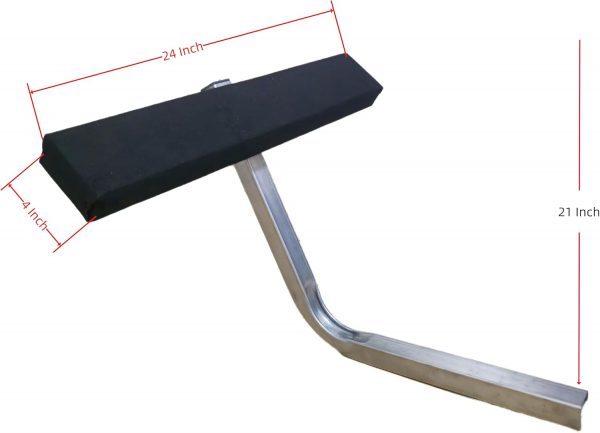 Boat Trailer Guides 2 Foot Bunk Boards Kit - 24 Inch Carpeted Guide On Tilting Side Bunks for High Beam, Box or C-Channel Trailers with Mounting Frames and Hardware - Image 3