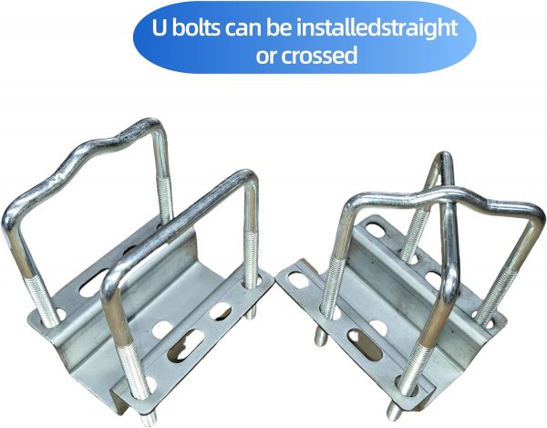 Boat Trailer Guides 2 Foot Bunk Boards Kit - 24 Inch Carpeted Guide On Tilting Side Bunks for High Beam, Box or C-Channel Trailers with Mounting Frames and Hardware - Image 5