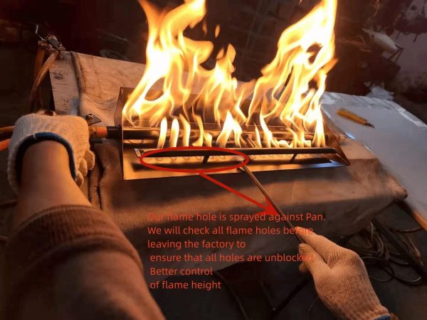18"-24" Burner Pan for Gas Fireplace Gas Fireplace Burner Gas fire pits Gas Logs Propane Burner - Image 3