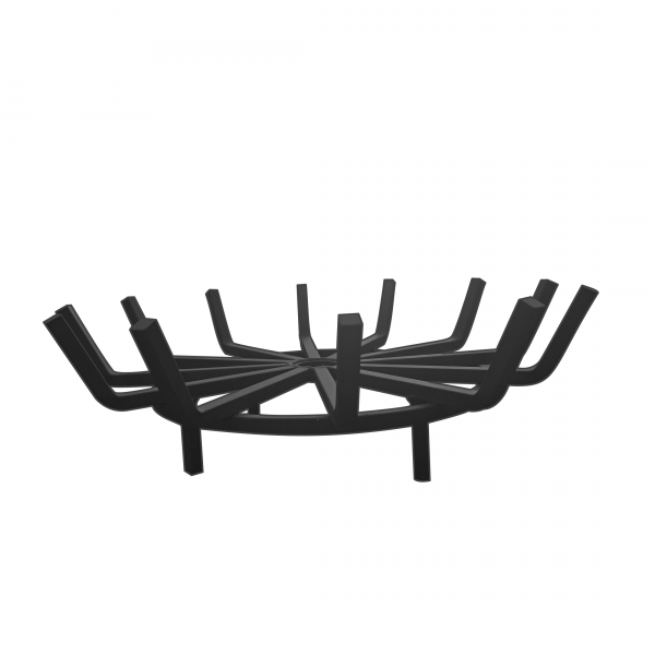Log Grate Wrought Iron Fire Pit Round Spider Wagon Wheel Firewood Heavy Duty - Image 5